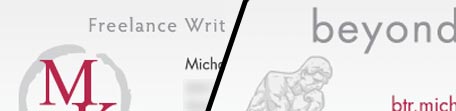 michael kwan freelance writing services business card design