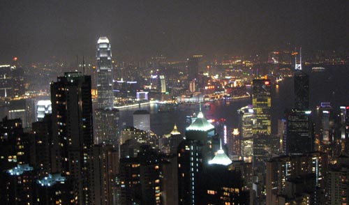 on top of hong kong - cityscape - lights
