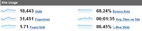google analytics report for michael kwans beyond the rhetoric, january 2008
