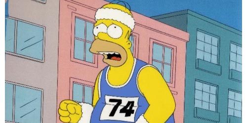 homer simpson running
