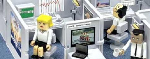 Lego Office Cubicle - Overcoming the Lack of Co-Worker Camaraderie