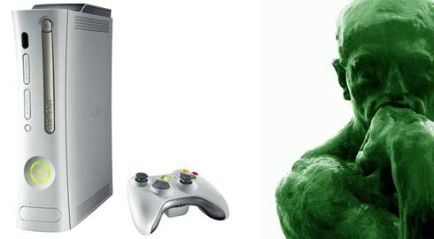 Xbox 360 and Rodin\'s Thinker Xbox 360 and Rodin\'s Thinker