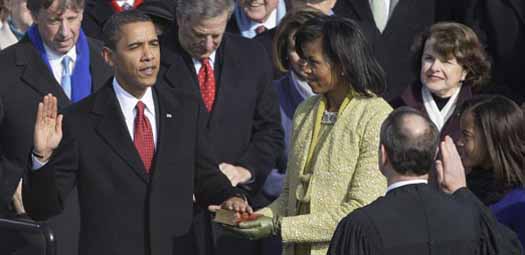 Barack Obama Inauguration Day - Swearing in as President of the United States Barack Obama Inauguration Day - Swearing in as President of the United States