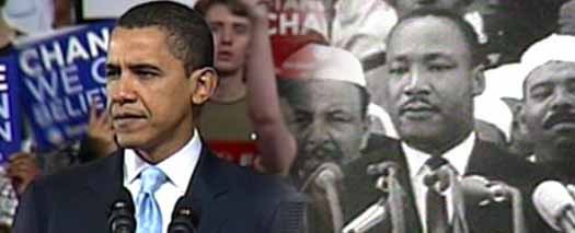 Barack Obama and Martin Luther King, Jr. Barack Obama and Martin Luther King, Jr.