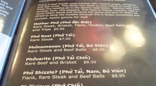Phobulous - Pho Shizzle on the Menu Phobulous - Pho Shizzle on the Menu