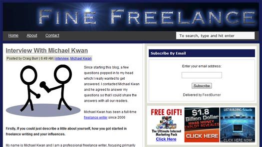 My Interview with Fine Freelance